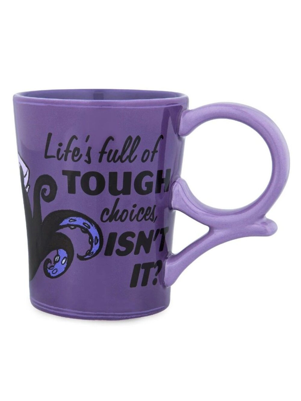 Disney Parks Ursula Ariel Purple Ceramic Mug Lifes Full Of Tough Choices Isnt It
